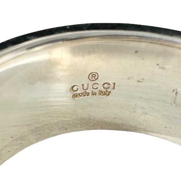 Gucci 925 Engraved Silver Retro G Ring with Box Set - Picture 3 of 10